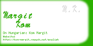 margit kom business card